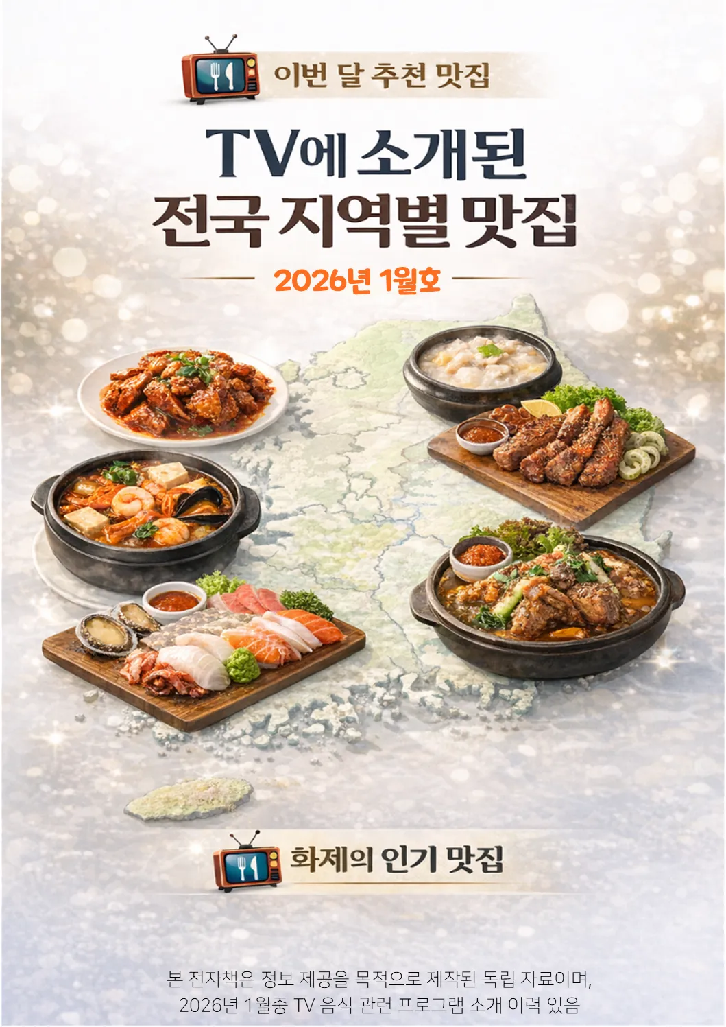TV에 소개된 전국 지역별 맛집 PDF │ 2026년 1월호