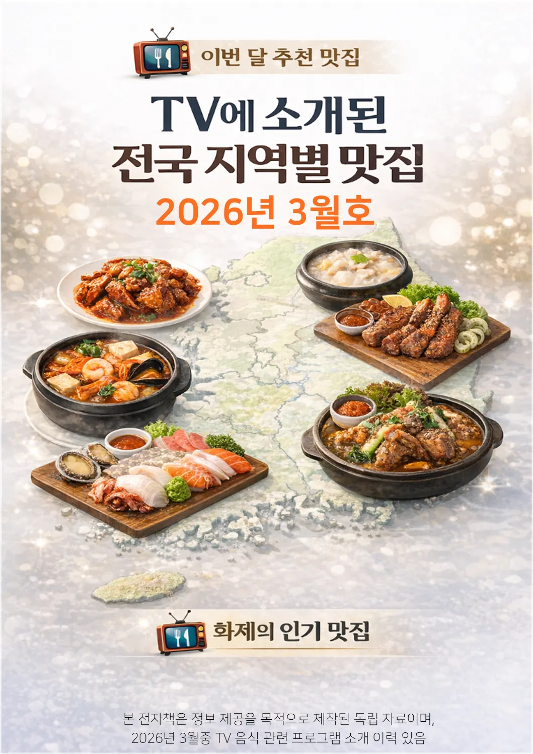 2026년 3월 방송 맛집 PDF 전자책, 전국 지역별 정리 (지도·길찾기 가능)